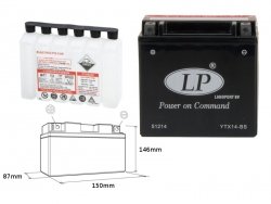 LANDPORT Kawasaki KVF 650 Prairie 02-03 akumulator elektrolit osobno