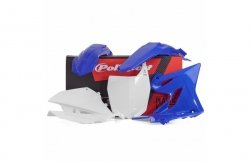 POLISPORT KOMPLET PLASTIKÓW YAMAHA YZ125/250 '15-'20 KOLOR OEM NIEBIESKI BIAŁY