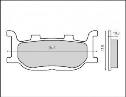 Brenta klocki hamulcowe (metaliczne) przód Yamaha XV 250 Virago (95-07) 