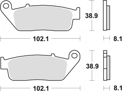 TRW klocki hamulcowe przód Honda NV 400 Steed ( 95-97)