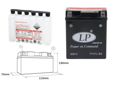 LANDPORT Honda CBR 400 RR (92-94) akumulator elektrolit osobno