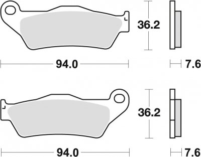 Brenta klocki hamulcowe tył KTM  950 Supermoto (05-08)