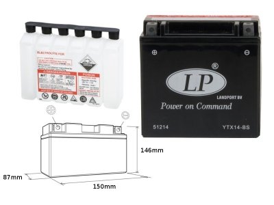 LANDPORT Buell XB-12 X Ulysses (06-09) akumulator elektrolit osobno 