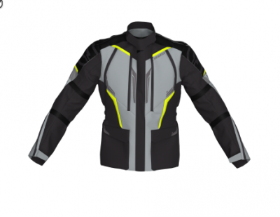 KURTKA TEKSTYLNA OZONE TOUR III BLACK/GREY/FLUO YELLOW 9XL