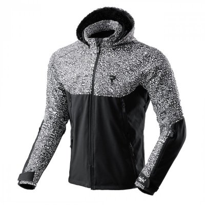 KURTKA TEKSTYLNA REBELHORN SLASH NORIAKI BLACK/WHITE SOFTSHELL XL