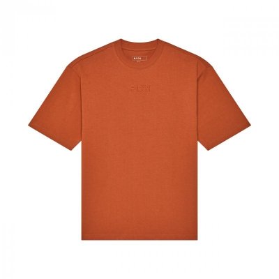 T-SHIRT FOX WORDMARK OVERSIZED CHOCOLATE L
