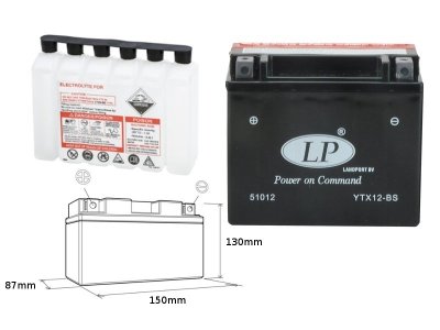 LANDPORT Aprilia RSV 1000 Tuono (02-09) akumulator elektrolit osobno