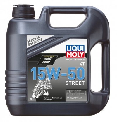 LIQUI MOLY Olej silnikowy półsyntetyczny do motocykli 15W50 Street 4T 4 litry