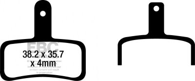 CFA695 - Klocki hamulcowe rowerowe (organiczne) EBC Brakes