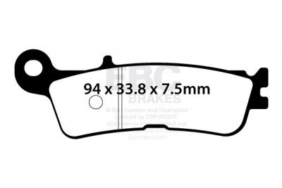 Klocki hamulcowe EBC FA755R (kpl. na 1 tarcze)