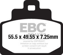 Klocki hamulcowe EBC SFA681 skuterowe (kpl. na 1 tarcze)