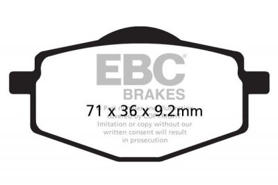 Klocki hamulcowe EBC SFAC101 skuterowe karbonowe (kpl. na 1 tarcze)