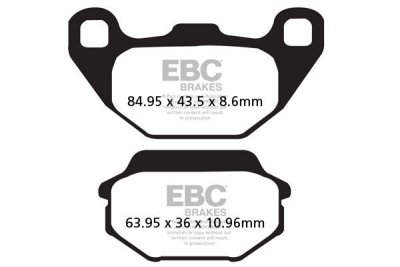 Klocki hamulcowe EBC SFAC305 skuterowe karbonowe (kpl. na 1 tarcze)
