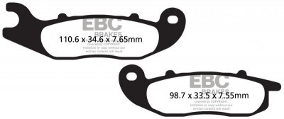 Klocki hamulcowe EBC SFAC693 skuterowe karbonowe (kpl. na 1 tarcze)