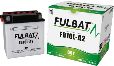 Akumulator FULBAT YB10L-A2 (suchy, obsługowy, kwas w zestawie)