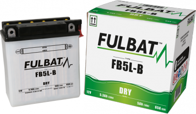 Akumulator FULBAT YB5L-B (suchy, obsługowy, kwas w zestawie)