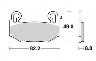 SBS KLOCKI HAMULCOWE KH779 STREET PERFORMANCE (EXCEL) SINTER KOLOR ZŁOTY PASUJE DO: BMW R 1300 GS 24-, R 1300GS TRIPLE BLACK 24-