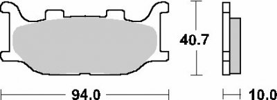 SBS KLOCKI HAMULCOWE KH199 MAXI SINTER SINTER KOLOR ZŁOTY PASUJE DO: YAMHA YP 250/450/500 ITALJET