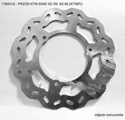 GROSSKOPF WYPRZEDAŻ TARCZA HAMULCOWA PRZÓD KTM SX65 02-09, SX 85 (KT06FI)