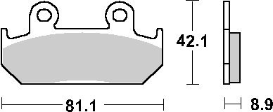 SBS PROMOCJA KLOCKI HAMULCOWE KH121 STREET STANDART CERAMIC KOLOR CZARNY