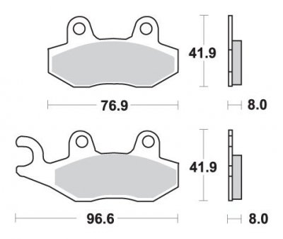 SBS PROMOCJA KLOCKI HAMULCOWE KH135 / KH214 OFF-ROAD SINTER KOLOR ZŁOTY