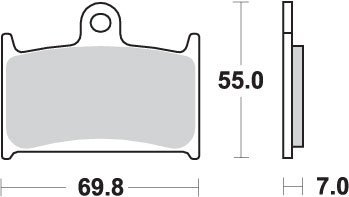 SBS KLOCKI HAMULCOWE KH145 / KH236 STREET PERFORMANCE (EXCEL) SINTER SUZUKI RF 900 94-97, GSF 1200 BANDIT 97-00 KOLOR ZŁOTY