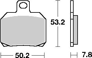 SBS KLOCKI HAMULCOWE KH266 STREET STANDART CERAMIC KOLOR CZARNY PASUJE DO: APRILIA 1000RSV TYŁ