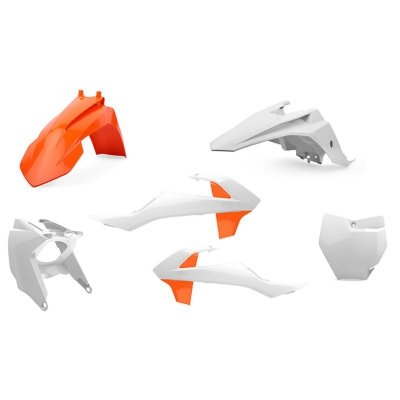 POLISPORT KOMPLET PLASTIKÓW KTM SX 65 16-23 KOLOR OEM POMARANCZOWY BIAŁY