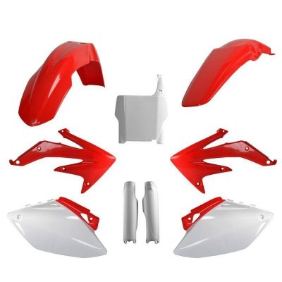POLISPORT KOMPLET PLASTIKÓW (FULL KIT) HONDA CRF 450R 07 W ZESTAWIE TABLICA PRZEDNIA (8661900001) I OSŁONY AMORTYZARORÓW (835170