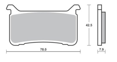 SBS KLOCKI HAMULCOWE KH700 SPIEK METALICZNY STREET PERFORMANCE (EXCEL) SINTER TRACK HONDA CB 1000 R 18-20, CB 1100 RS 17-19, CBR