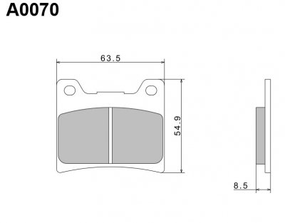 NISSIN KLOCKI HAMULCOWE KH88 PREMIUM SEMI-METALLIC (SPIEK METALICZNY) (ECE R90) (MADE IN JAPAN) (2P-207NS)