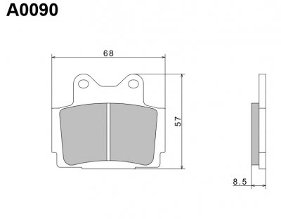 NISSIN KLOCKI HAMULCOWE KH104 PREMIUM SEMI-METALLIC (SPIEK METALICZNY) (ECE R90) (MADE IN JAPAN) (2P-209NS)