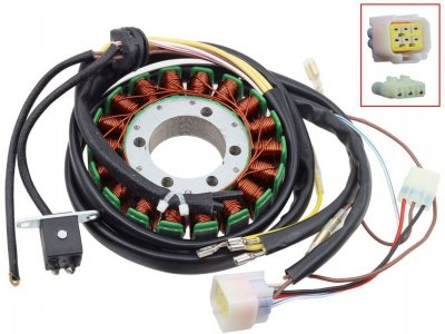 BRONCO 2024/10 UZWOJENIE ALTERNATORA STATOR POLARIS HAWKEYE 400 HO 12-14, SPORTSMAN 450 06-07, SCRAMLER / SCRAMBLER 500 04-12 (O