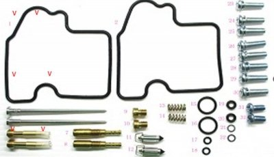 BEARING WORX ZESTAW NAPRAWCZY GAŹNIKA KAWASAKI KVF 750 BRUTE FORCE 05-07 (26-1217)