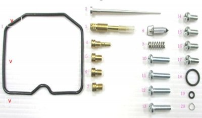 BEARING WORX ZESTAW NAPRAWCZY GAŹNIKA KAWASAKI KVF 360/360B/360C PRAIRIE 03-13 (26-1223)