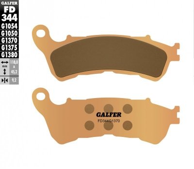 GALFER KLOCKI HAMULCOWE KH388 SPIEK METALICZNY (ZŁOTE) STREET, PRZÓD HONDA CBF/CB/DN-01/GL 1800/NC 700/XL 1000V/XL 700V/VFR 800,
