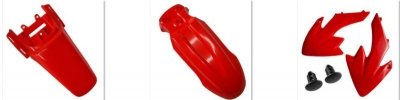 UFO KOMPLET PLASTIKÓW HONDA CRF 50 04-25 KOLOR OEM (CZERWONY/BIAŁY)