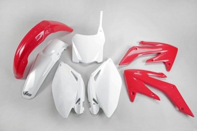 UFO KOMPLET PLASTIKÓW HONDA CRF 250R 08-09, KOLOR OEM 09 (CZERWONY/BIAŁY)