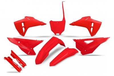 UFO KOMPLET PLASTIKÓW (FULL KIT) Z OSŁONAMI TELESKOPÓW (AMORTYZATORÓW) HONDA CRF 250R / 450R 25 KOLOR CZERWONY