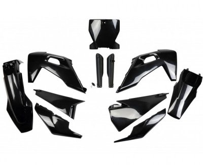 UFO KOMPLET PLASTIKÓW (FULL KIT) Z OSŁONAMI TELESKOPÓW (AMORTYZATORÓW) HUSQVARNA TC 125/250 19-22, FC 250/350/450 19-22 KOLOR CZ