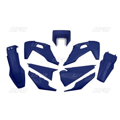 UFO KOMPLET PLASTIKÓW HUSQVARNA TE 150 / 250 / 300 20-23, FE 250 / 350 / 450 / 501 20-23 Z OSŁONĄ LAMPY KOLOR GRANATOWY (HU623E0