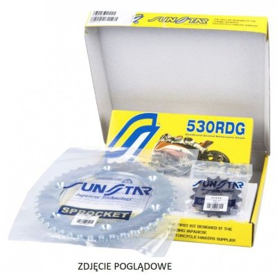 SUNSTAR ZESTAW NAPĘDOWY SUZUKI GSX 750 97-03 STANDARD (15/42/112) (DO 1000CC) (SUN51115/SUN1-5226-42/SS530RDG-112N) - MADE IN JA