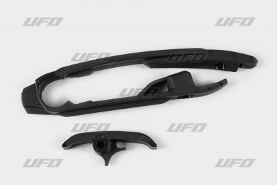 UFO ŚLIZG ŁAŃCUCHA (MAŁY I DUŻY) KTM SX/SXF 16-21 (Z WYJĄTKIEM SX 250 16), KOLOR CZARNY