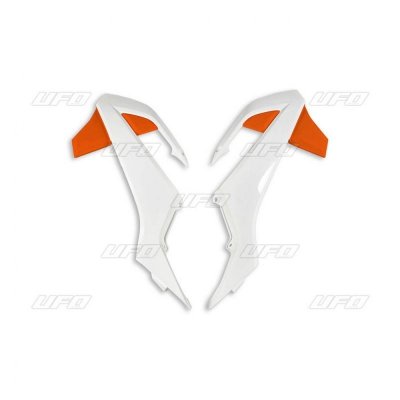 UFO OSŁONY CHŁODNICY KTM SX 65 16-22 KOLOR OEM 19-20 (BIAŁY/POMARAŃCZOWY)