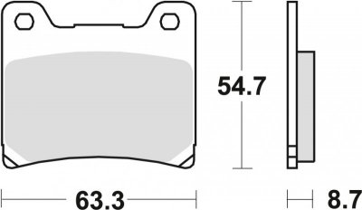 TRW ZF KLOCKI HAMULCOWE KH88 ORGANIC YAMAHA TZR 125 88-00, FZR 600 89-95, YZF 600 96-02, FZ 750 85-94, XV 750 89-92, YZF 750 93-