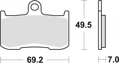 TRW ZF KLOCKI HAMULCOWE KH347 ORGANIC KAWASAKI Z 800 13-17, Z 900 17-21, Z 1000 03-06, SUZUKI GSX 750 17-21, GSX 1300 07-10, IND