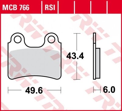 TRW ZF KLOCKI HAMULCOWE KH303 ORGANIC GAS GAS TXT 125/200/250/280/300 04-11, SHERCO TRIALS 125/250/290/320 06-, HONDA COTA 300RR