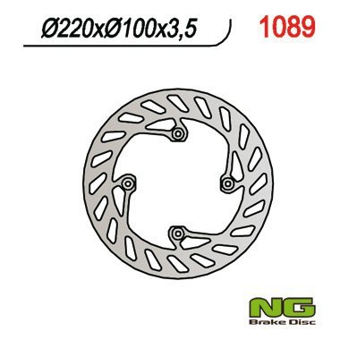 NG TARCZA HAMULCOWA TYŁ BETA 50/125 SM/ ENDURO 06-12 (220X100X3,5) (4X6,5MM)
