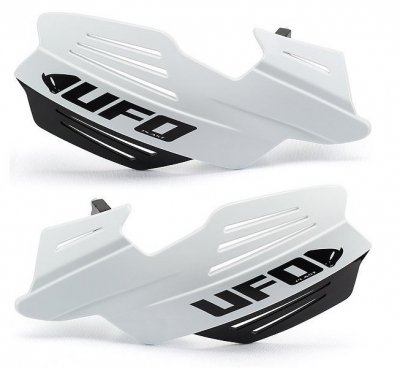 UFO OSŁONY RĄK (HANDBARY) VULCAN KOLOR BIAŁY/CZARNY (Z MOCOWANIAMI)