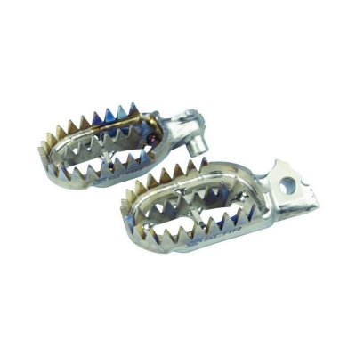 SCAR RACING PODNÓŻKI PEGI TYTANOWE GRIPPER KAWASAKI KX250 19-25, KX450 19-25 KOLOR TYTANOWY